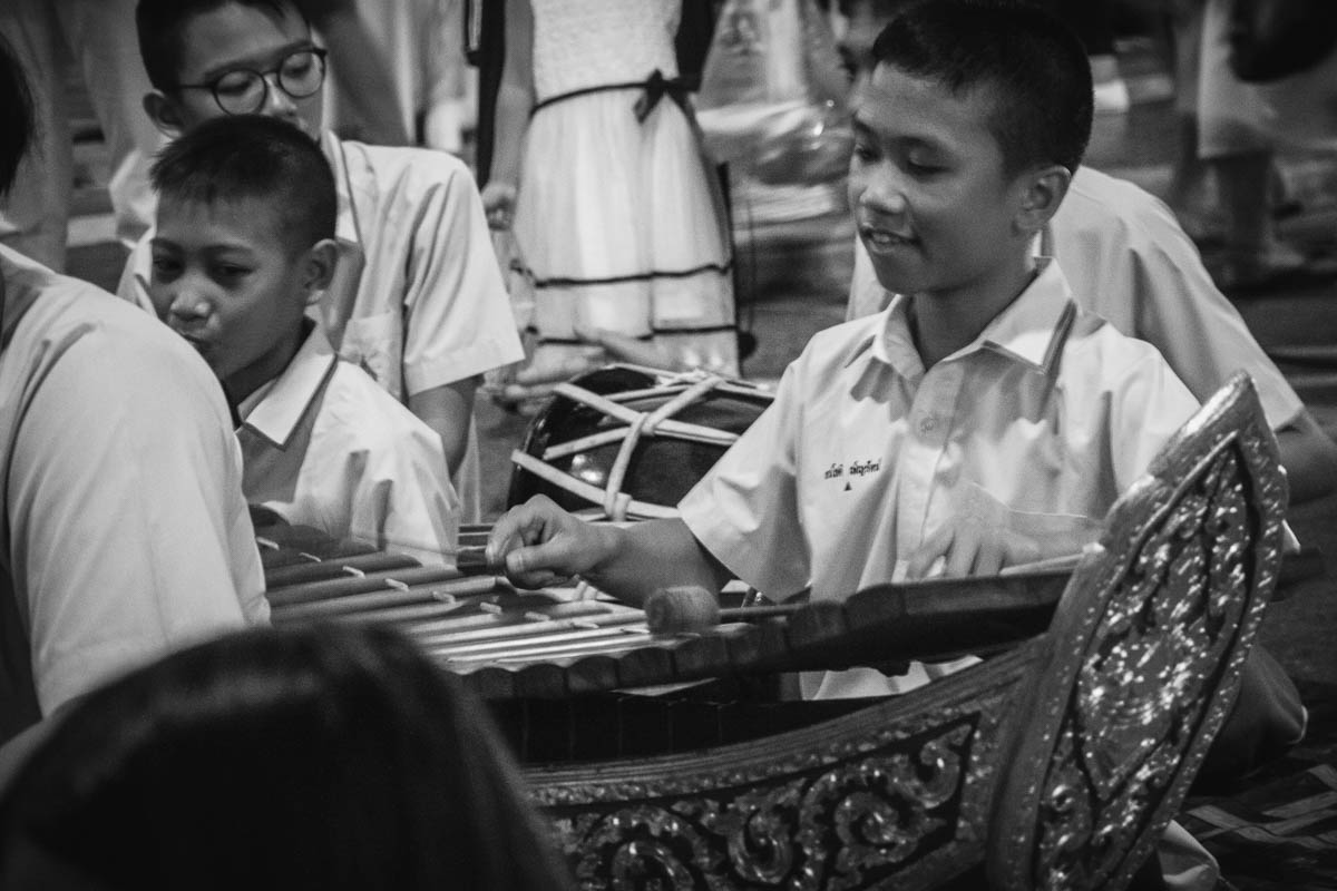 traditional instrument musical performance at Sunday Walking Street Market (Lard Yai)