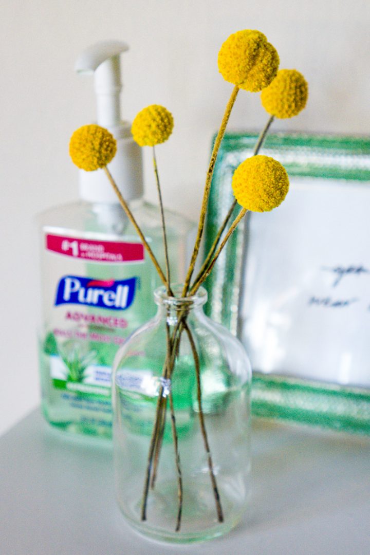 Dried billy balls for entryway console