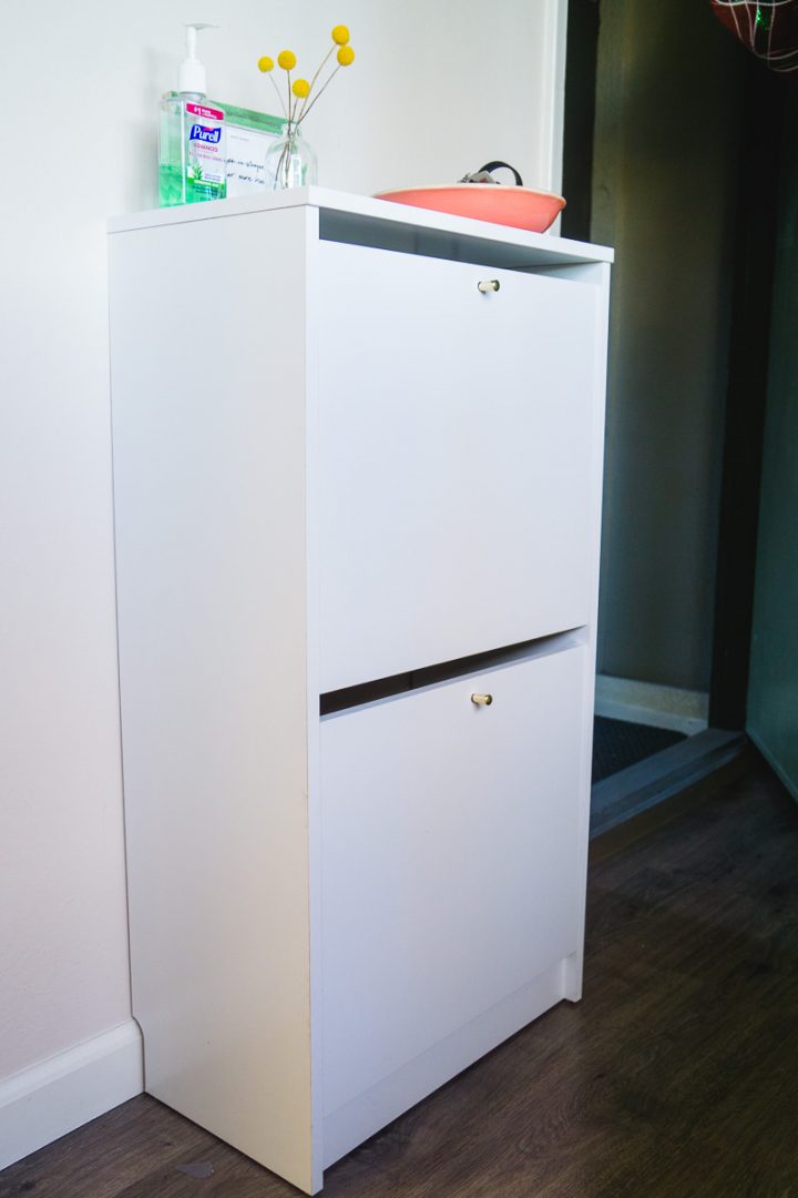 DIY IKEA BISSA shoe cabinet hack